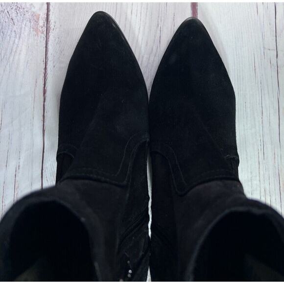 Blondo Women’s Sadie Ankle Boots Waterproof Chunky Heel Suede Leather Black 8.5 - Picture 5 of 13